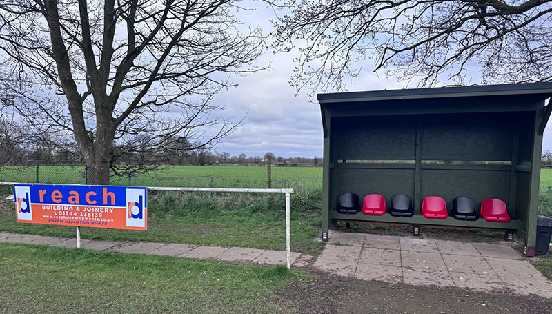 Christleton FC benches