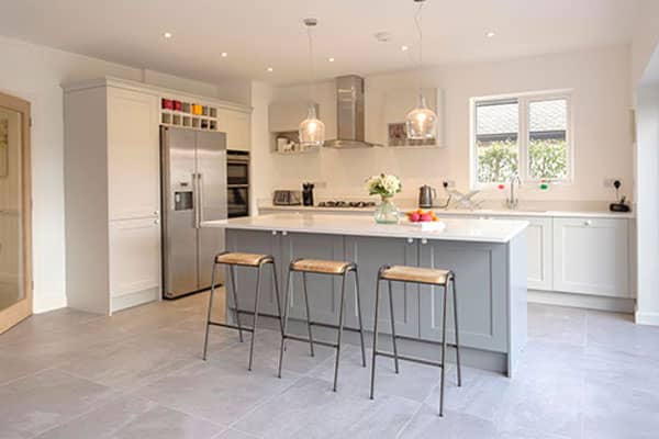Modern kitchen with island in Chester